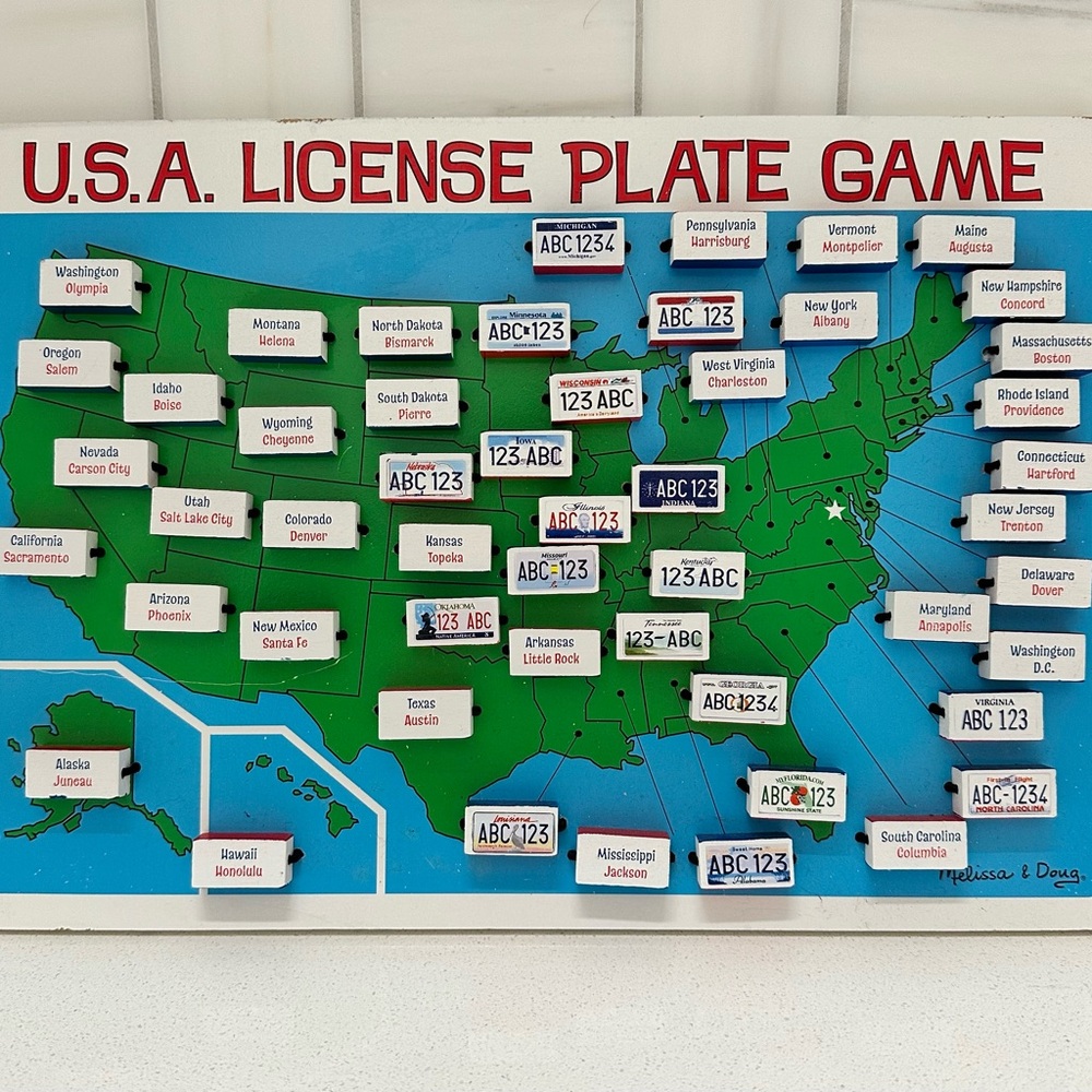 Melissa & Doug license plate game